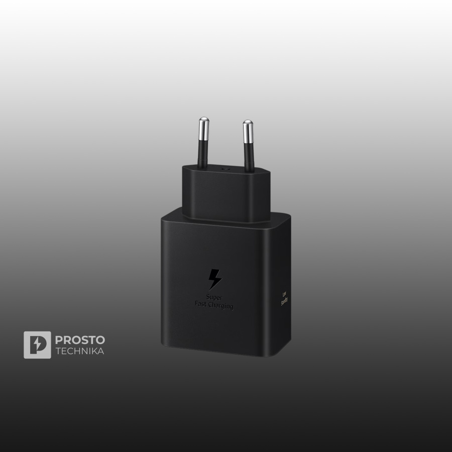 Сетевое зарядное устройство Samsung 60 Вт (USB-C) черное для Samsung S26 Ultra 